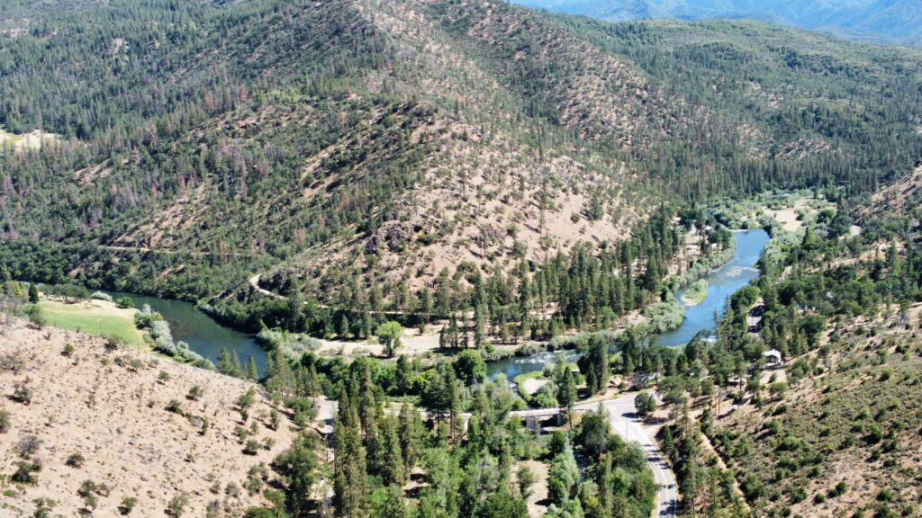 Klamath river on a hot summer day