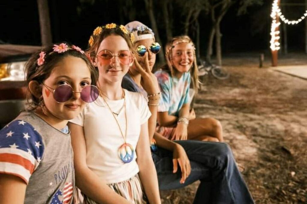 Kids smiling at camp